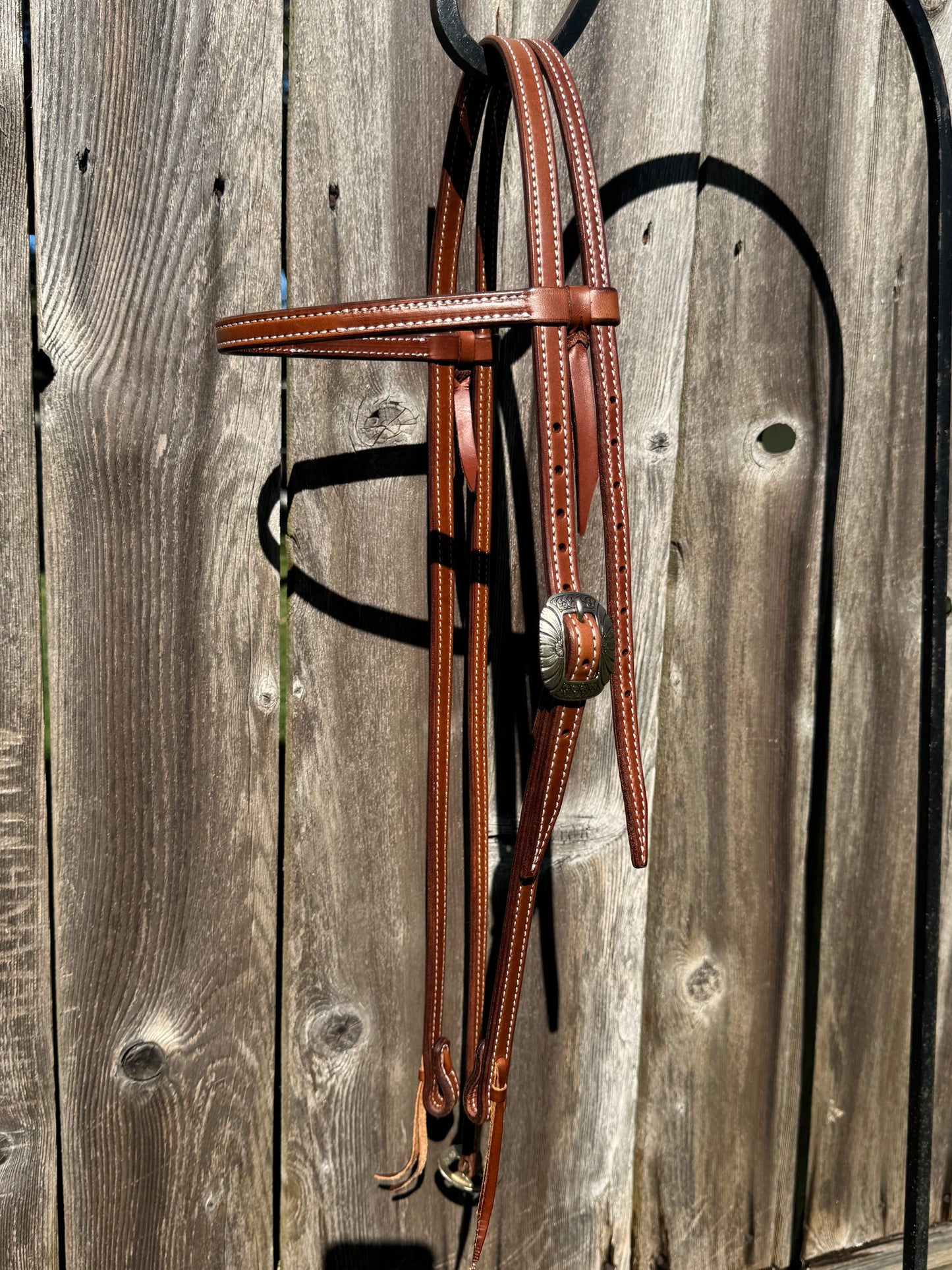 Brown Snaffle Bit Bridle with JWP Hardware