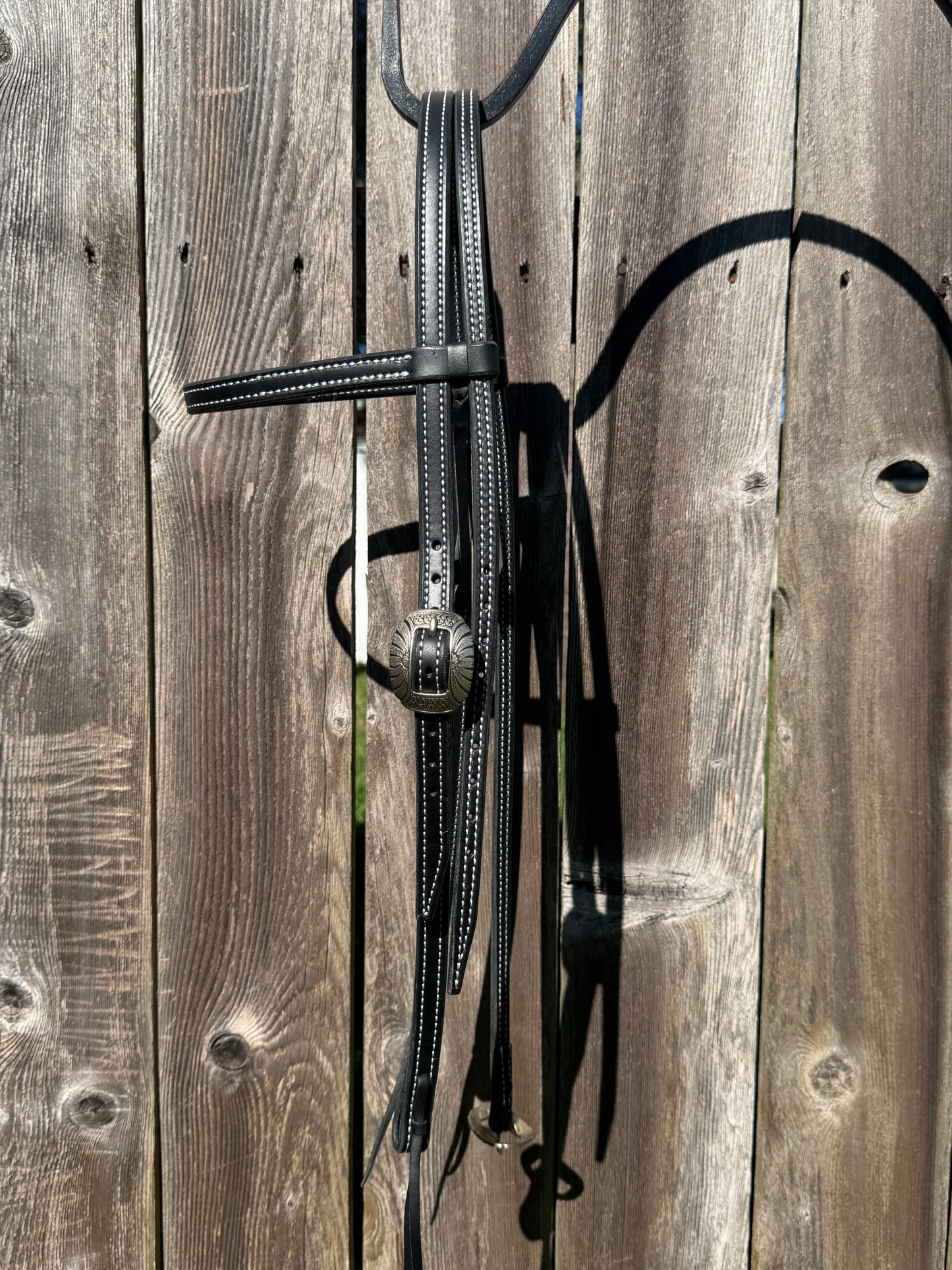 Black Snaffle Bit Bridle with JWP Hardware