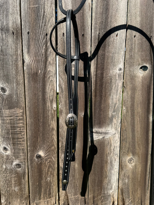 5/8” Black Slide Ear Bridle with JWP Hardware